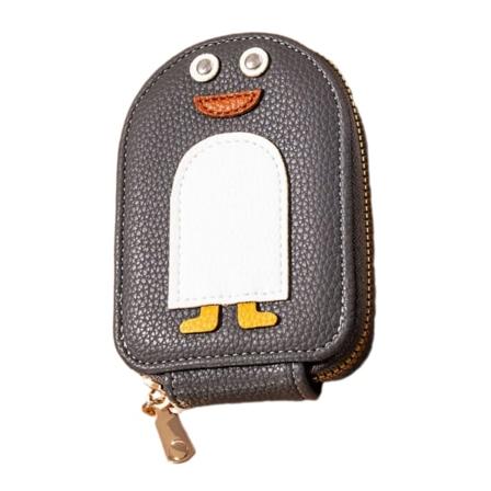 Stilig tegneserie kredittkortholder Søt multikort lommebok for menn og kvinner Light grey