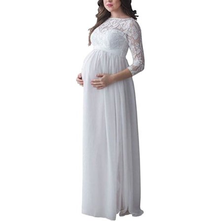 Gravide Kvinder Blonde Maternity Kjole Maxi Kjole Fotografering Foto Klud