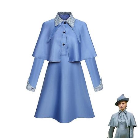 Fleur Isabelle Delacour Cosplay-asu aikuisille ja lapsille, mekko hatulla, Halloween-karnevaalijuhlapuku - WELLNGS 0 130 cm