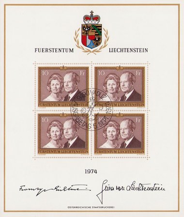 Liechtenstein 1974 - MICHEL 614 - Stemplet miniark