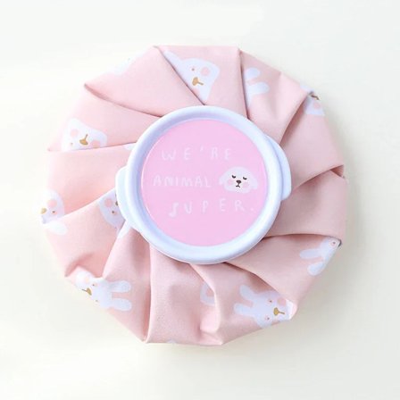 Bærbar og sammenleggbar varmtvannsflaske, kjølende stoff ispose for forstuing, bærbar og sammenleggbar for utendørs bruk - Rosa