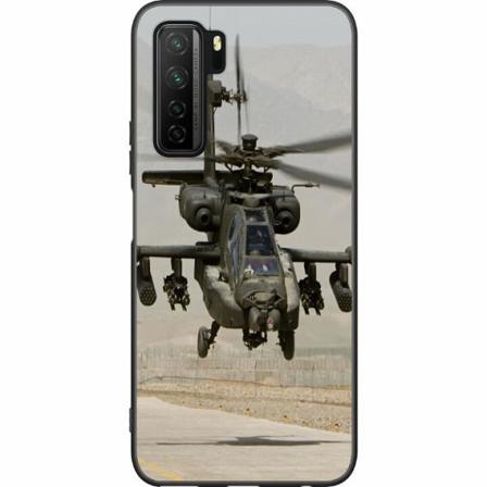 Huawei P40 Lite 5g Svart Skal Ah-64 Apache Attack Helicopter