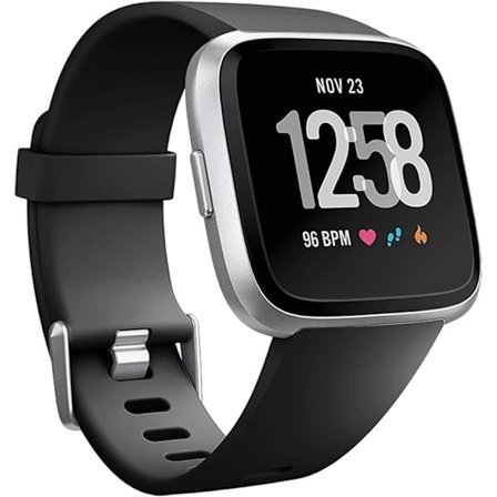 Den smarte urrem er kompatibel med Fitbit versa Smartwatch, versa 2 og versa Lite se ure til kvinder og mænd(Sort-L)
