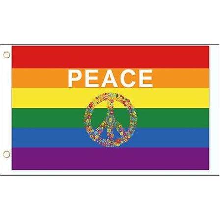 Fredsflagga, Fredsduva Världsfredssymbol Flagga För Uteplats Gräsmatta Hem Utomhusdekor