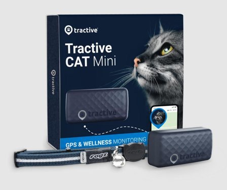 Tractive GPS Mini til Katt - Mørk Blå