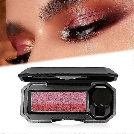 Tofarget øyenskygge, Lazy Dual Color Eyeshadow Glitter Gradient Eye Shadow Palette Enkelt rask sminke øyenskyggesett med børste