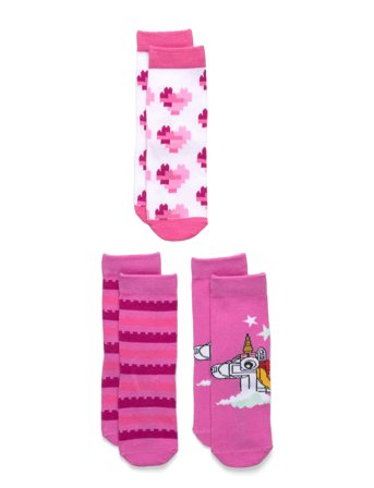 LEGO kidswear Lwava 700 - 3-Pack Socks - Pink - 34-36