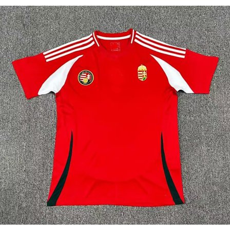 Euro 2024 Fotballdrakt Italia England Spania Brasil Ungarn Rød Drakt