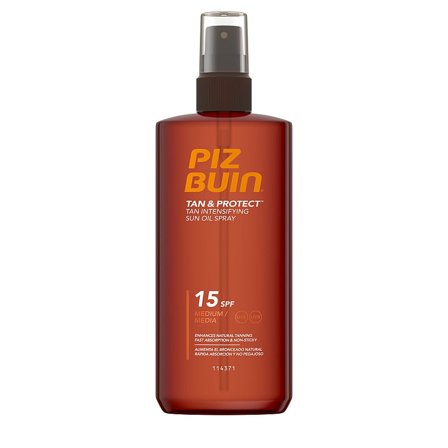 Piz Buin Tan & Protect Oil Spray SPF 15, Skincare, Solpleje, Solcreme