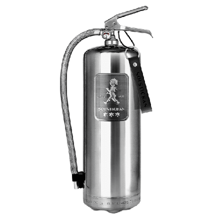 Solstickan Design Brandsläckare 6 kg - Edition & brandfiltar Silver diameter 15, höjd 52cm