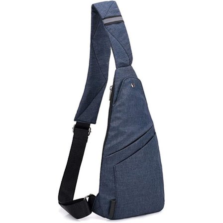 Anti-Thief Crossbody Personal Pocket Sling Bag Lett brystskulderryggsekk for fotturer