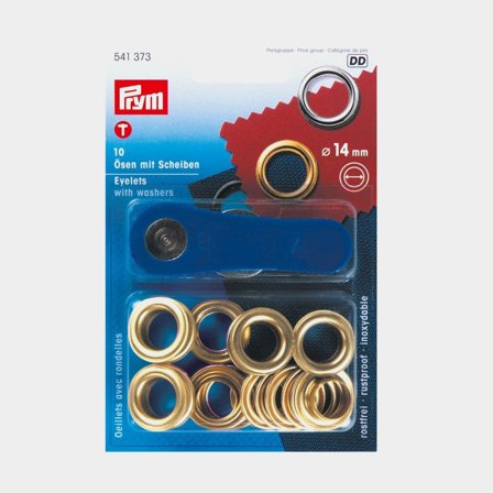 Prym mässingsöljetter Ø14mm, 10 st