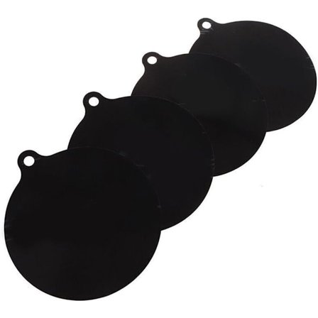 4-pakning silikonbeskyttelse for induksjonstopp - Silikon - Beskyttelse - Varmebestandig - Gryteunderlag - Svart - 22 cm