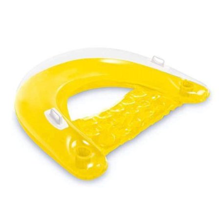 Uppblåsbar pool flyter uppblåsbar flytande stol med armstöd och mugghållare, flytande lounge vatten hängmatta för simning strand-Excellence