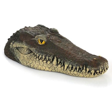 Flydende Alligatorhoved Lokkedue til Dam, Pooltilbehør, Detaljeret Falsk Alligatorhoved til Damdekoration og Beskyttelse
