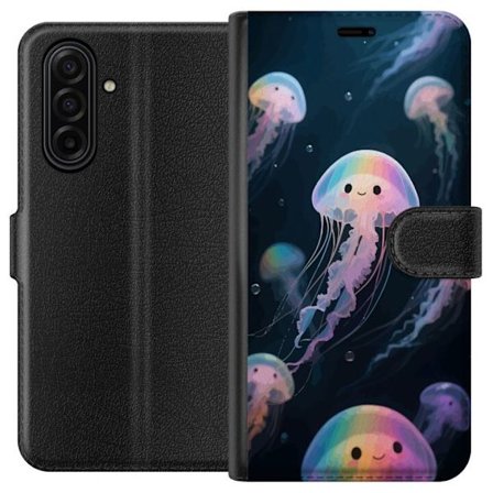 Yhteensopiva Lompakkokotelo Samsung Galaxy A17 5G Söpö Sateenkaari Meduusa Unelma Taide