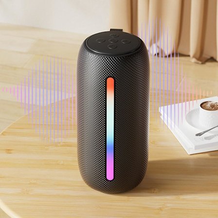 Bluetooth-högtalare, trådlös dubbelhögtalare, högvolymkort, subwoofer, hemtelefon, dator, skrivbordsljud (svart)