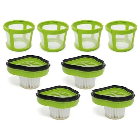 4-pack HEPA-suodatin + 4 Vaihtosuodatinrunkoa Bissell Pet Hair Eraser -kädessä pidettävään pölynimuriin