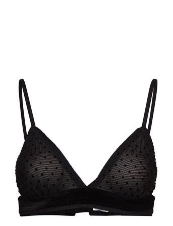 Tassie Soft Dot Bra Lingerie Bras & Tops Soft Bras Triangle Bras Musta Becksöndergaard