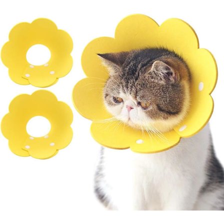 Halskrave til kæledyr, blød hunde- og kattebeskytter, 2 justerbare, efter operation eller sår til hunde og katte