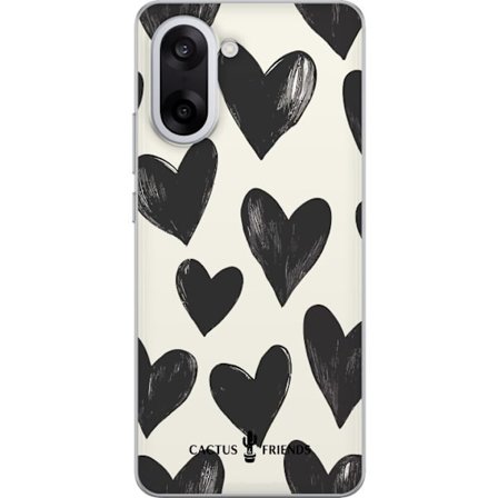 Kompatibel Mobilcover til OnePlus OnePlus Nord CE5 Cactus and Friends - Bold Black Love Pattern