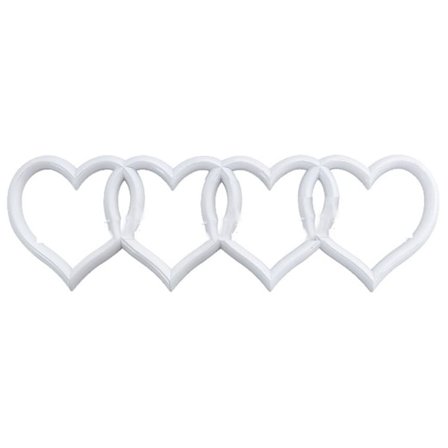 Love Heart -logo takarungon hännän etikettimerkki VALKOINEN