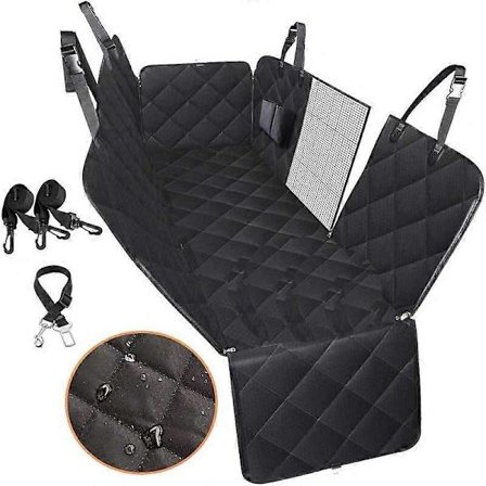 Bil Kudde Sätesöverdrag Vattentätt Skyddsmatta Hundar Hängmatta För Baksäte Svart