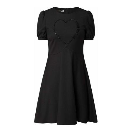 Love Moschino, Dress Czarny, Kobieta, Rozmiar: L