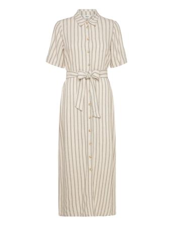 Objsanne Re Ancle Shirt Dress Aop Div Cream Object