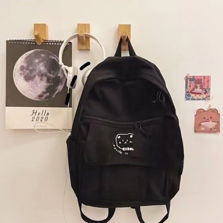 Skolesekk Lerretsveske SVART