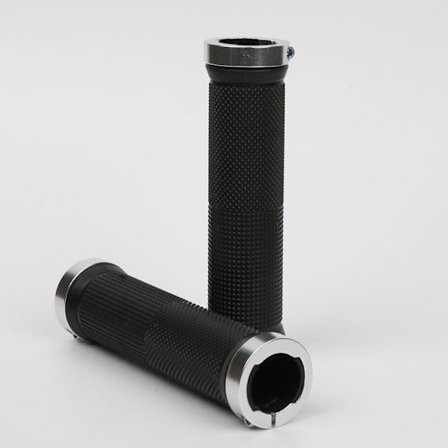Gummi MTB-py r n kahvat Cykel Handtag Grip Antisladd Cykling Han Silver