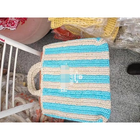 Internet-berømthed græs vævet taske, håndtaske strandtaske hverdagstaske Farve 16