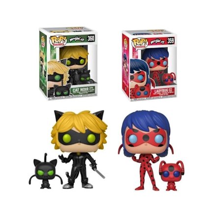 Funko pop! Vinyyli W/P Animoitu Ihmeellinen Ladybug ja Cat Noir