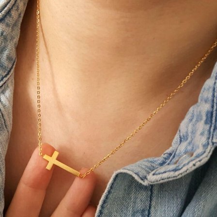 Jesus Cross Vintage Halsband Kvinnor Män Religiösa Smycken Rostfritt Stål Bijoux Femme Chain Collier Bisuteria 2020