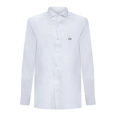 Emporio Armani, Casual Shirts Wit, Heren, Maat:L