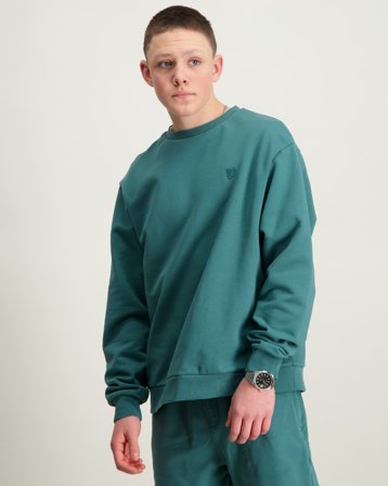 Lyle & Scott Heavy Weight Drop Shoulder Crew Grün Pullover Jungen - Kids Brand Store