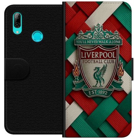 Kompatibel Tegnebogsetui til Huawei Huawei P smart 2019 Liverpool Football Club-emblem med You'll Never Walk Alone i kraftigt grafisk design for passi