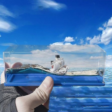 Anime One Piece Going Merry Krydstogtskib Model Flydende Bølge Usynkeligt Båd Legetøjssamling Hjemme Kontor Dekorationer Gaver Til Fans