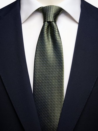 John Henric Men's Grüne Krawatte Gemustert Size 7,5