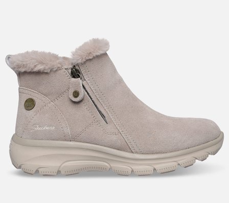 Skechers Vinterstøvler Dame - Relaxed Fit: Easy Going High Zip 2 - Natur - Str. 37 - Vandtæt med Air-Cooled Memory Foam