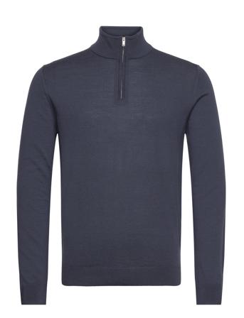 Blackhall Knitwear Half Zip Pullover Marineblå Reiss*Betinget Tilbud