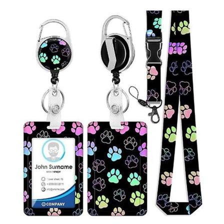 Henkil kortinpidin Korttihiha Bussikortinpidin Ty kortin Suoja Ripustus Korttikotelo Nauhalla