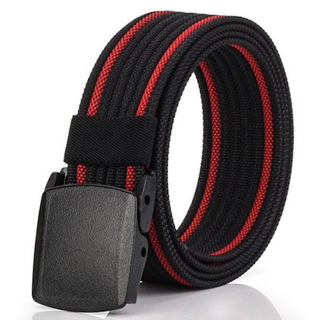 Belter for menn, militær taktisk belte med plastspenne - svart og rød