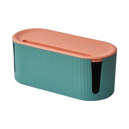 Designer kabelbox - kabelhantering - Förvaringsbox för flera uttag (grön) -