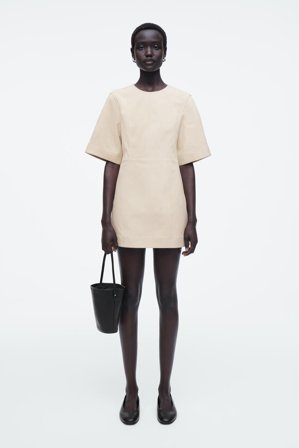 COS Femme Mini Sac Seau - Cuir Bag in Noir