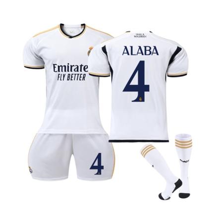 (Real Madrid 2023/24 hemmatröja Alaba No.4 set 2XL(185-195CM)