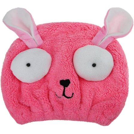 Tørre Hår Wrap Hat Sød Tegneserie Kanin Hår Tørring Håndklæde Til Børn Piger Badning Spa Svømning Turban Hatpink1pcs)