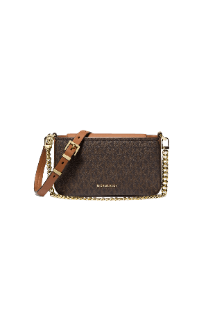 Michael Kors Bryant Small Signature Logo Convertible Pochette Handväskor Dam Brun ONESIZE