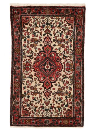 Dywan Saruk Fine 75X125 Czarny/Ciemnoczerwony (Wełna, Persja/Iran)