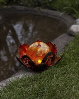 Solcellsdekoration Lilly Orange - Star Trading